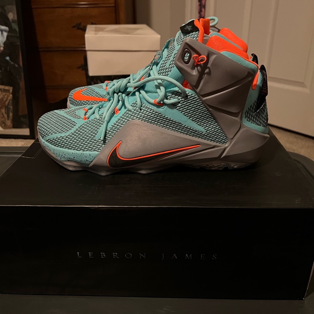 LeBron XII NSRL Sneakers - Teal and Orange